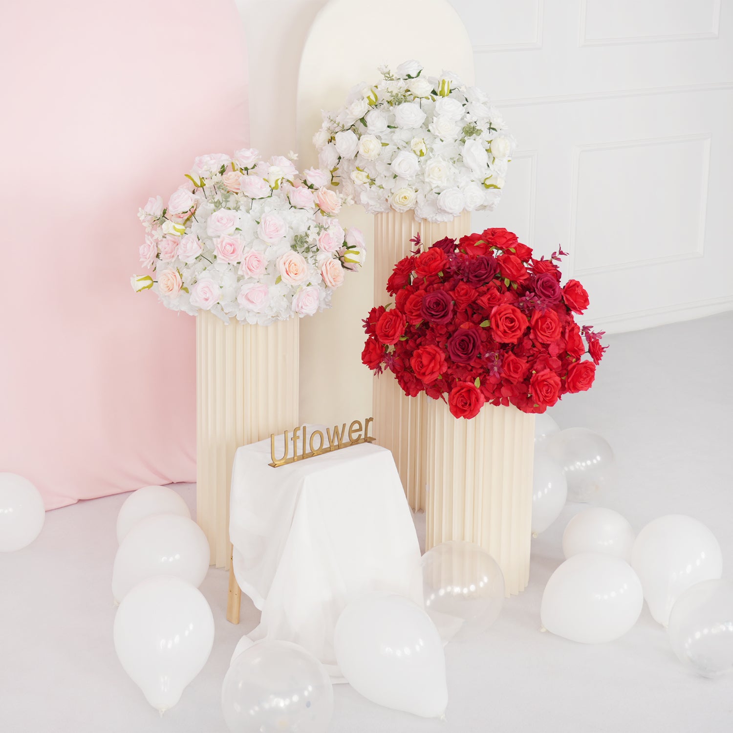 Hydrangea Rose Wedding Table Centerpiece Decor Figure 4